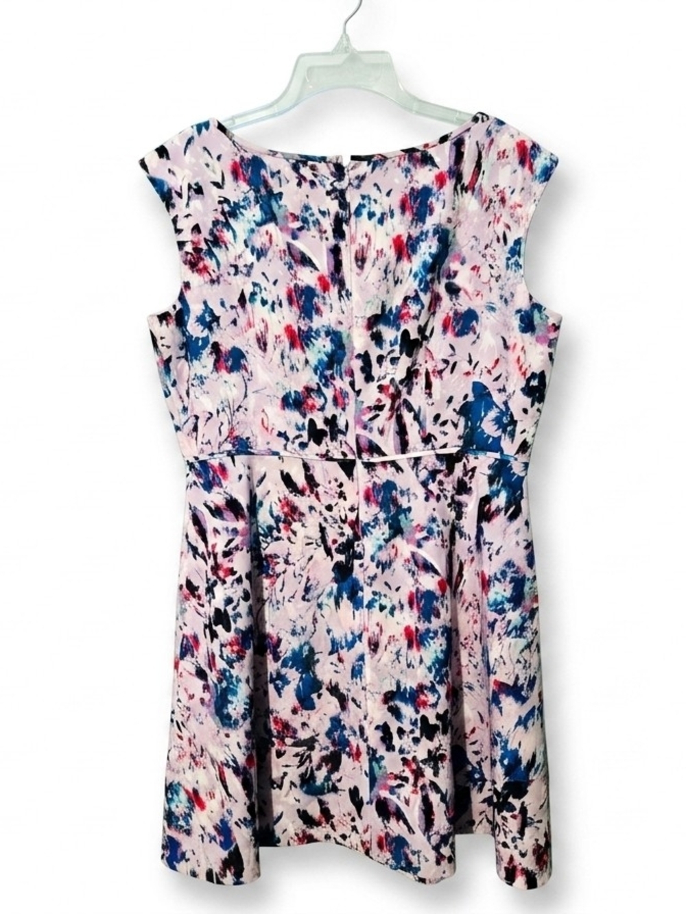 NWT J.Crew Watercolor Abstract Floral Shift A Line Dress Lilac Multi Size 8 - Picture 4 of 7
